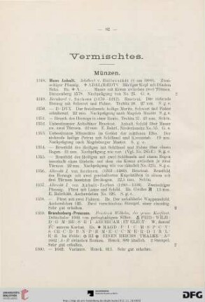 Vermischtes (Nr. 1348-1454)