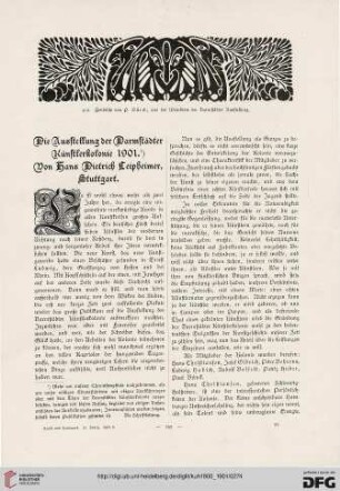 Die Ausstellung der Darmstädter Künstlerkolonie 1901, [1]