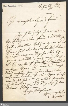 Brief - Mscr.Dresd.Aut.1785