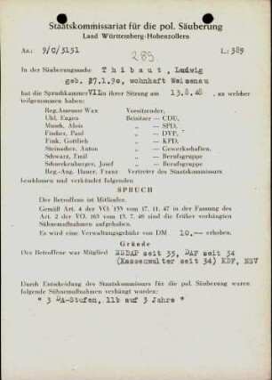 Thibaut, Ludwig