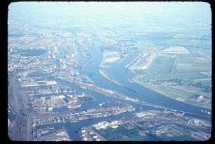 Luftaufnahme Hafen Bremen/Weser 1976 (1)