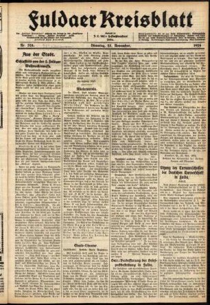 Ausgabe vom Dienstag, den 25. November 1924.