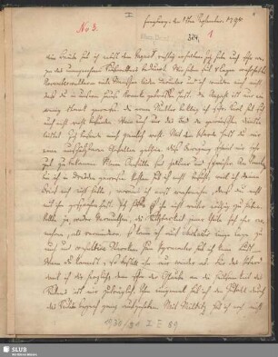 1. Brief Novalis an seinen Vater Hardenberg, Heinrich Ulrich Erasmus von, 01.09.1798