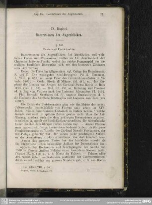 IX. Kapitel Decoration des Augenblickes