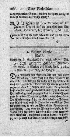 Versuche in Clavierstücken verschiedener Art.