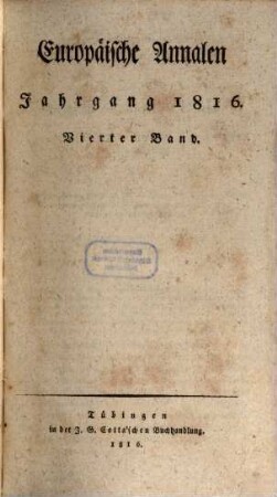 Europäische Annalen. 1816, 4
