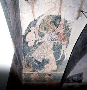 Zyklus mit Darstellungen aus dem Leben Christi — Wandbild: Soldaten streiten sich um die Kleider Christi