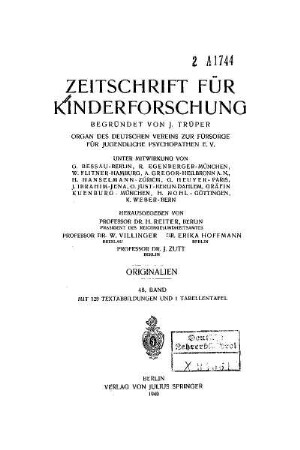 48: Zeitschrift für Kinderforschung - 48.1940