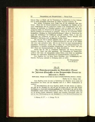 Nr. 19. Der Generalquartiermeister im Generalstabe General der Infanterie Oberhoffer an den Kriegsminister General der Infanterie v. Goßler