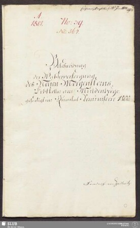 Beschreibung der Waßerversorgung, des Neuen Morgensterns, Erbstolln am Muldenberge - 17.6457 4.