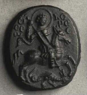 Medaillon mit dem Reiterheiligen Theodor