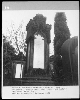 Grabstein von Leopold Levy (+ 1877.05.27)