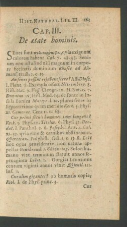 Caput III. De aetate hominis.