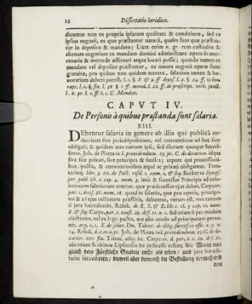 Caput IV. De Personis a quibus præstanda sunt salaria.