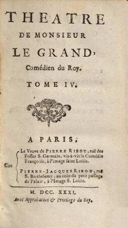 Theatre De Monsieur Le Grand, 4