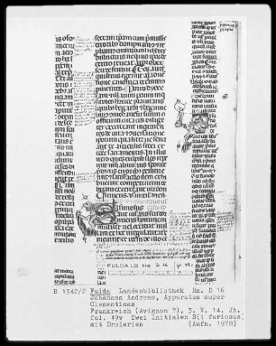 Johannes Andreae, Apparatus super Clementinas — ---, Folio 49versoBuchseite