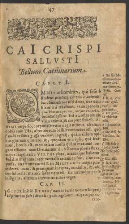 Cai[i] Crispi Sallusti[i] Bellum Catilinarium.
