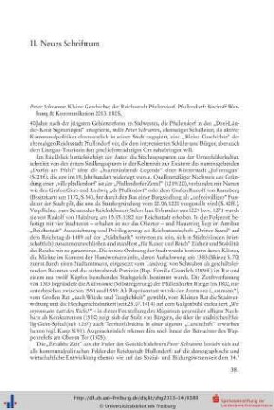 Peter Schramm: Kleine Geschichte der Reichsstadt Pfullendorf, Pfullendorf 2013.