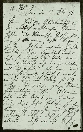 Schillers Glückwunsch an Christian Gottfried Körner in Dresden zu der am 23. 09. 1791 erfolgten Geburt von dessen Sohn Theodor