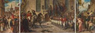 Einzug der Deutsch-Englischen Legion in Hannover. Studie für das dreiteiligen Wandgemäldes im Sitzungssaal des Ständehauses in Hannover