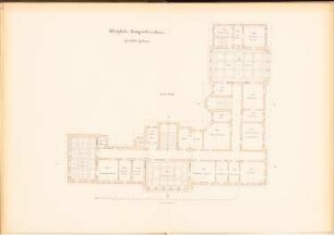 Landgericht und Gefängnis, Posen: Gerichtsgebäude: Grundriss 1.OG