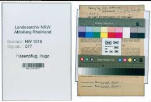 Entnazifizierung Hugo Hasenpflug , geb. 03.05.1902 (Werkmeister)