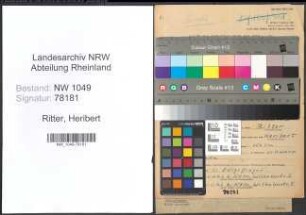 Entnazifizierung Heribert Ritter , geb. 28.06.1920 (Arzt)