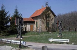 Blaufelden Bahnwärterhaus Bahnübergang Blinklichtanlage