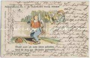 Postkarte mit Motiv von Wilhelm Busch