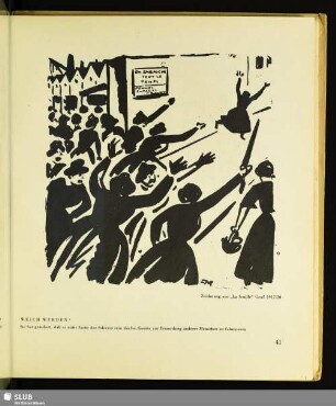Welch Werden? : Zeichnung aus "La feuille", Genf 1917/20