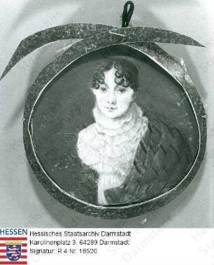 Schubert, Margarethe geb. Radicke / Porträt, Brustbild in Medaillon