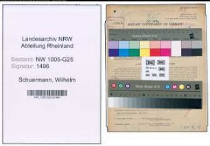 Entnazifizierung Wilhelm Schuermann , geb. 04.08.1880 (Vertreter)