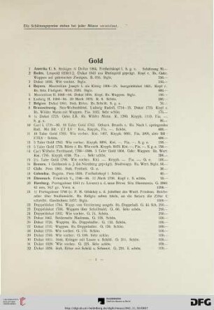 Gold (Nr. 1-62)