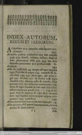 Index Autorum, Rerum Et Verborum