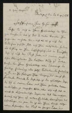 Bl. 12-13: Brief von Gustav Schwarz an Rudolf von Jhering, Budapest, 20.8.1885