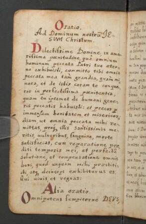 Oratio. Ad Dominum nostrum Jesvm Christum.