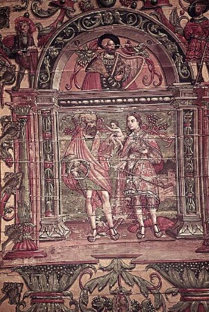 Saturn und Diana; Lünette: König David