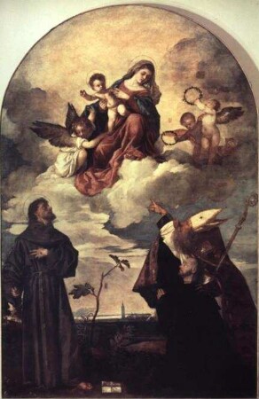 Madonna mit dem Kind, zwei Heiligen und Stifter