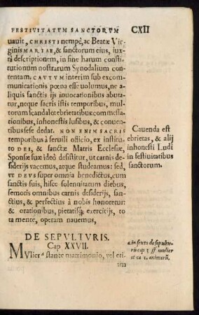 De Sepulturis. Cap. XXVII.