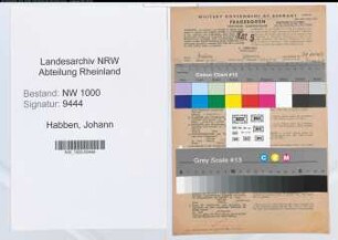 Entnazifizierung Johann Habben, geb. 07.09.1880 (Angest.)