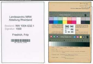 Entnazifizierung Fritz Friedrich , geb. 25.06.1899 (Stadtinspektor)