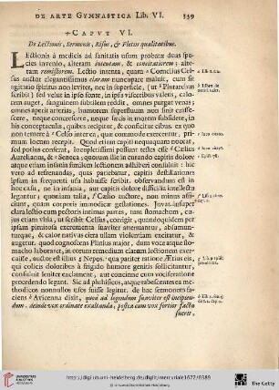 Caput. VI.: De Lectionis, Sermonis, Risus, & Fletus qualitatibus