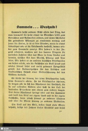Sammeln ... Weshalb?