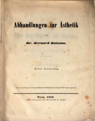 Abhandlungen zur Ästhetik