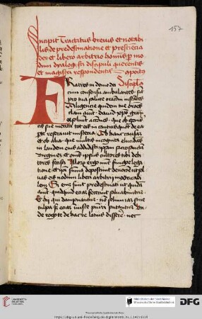 Honorius Augustodunensis, Inevitabile sive de praedestinatione et libero arbitrio