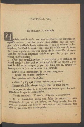 Capítulo VII - El relato de Andrés