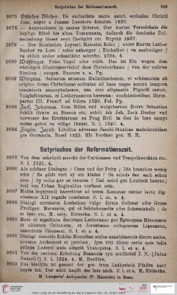 Satyrisches der Reformationszeit (Nr. 2685 - 2739)
