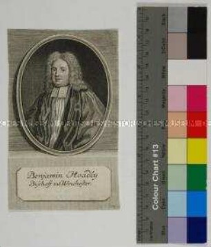 Porträt des britischen Theologen Benjamin Hoadly Bischof von Bangor, Hereford, Salisbury, Winchester und Chelsea