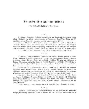 Gutachten über Stoffverteilung