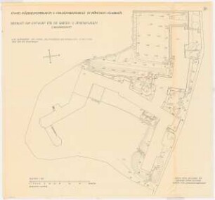 Staatliches Mädchengymnasium, Mönchengladbach: Garten-und Sportanlagen: Grundriss 1:200